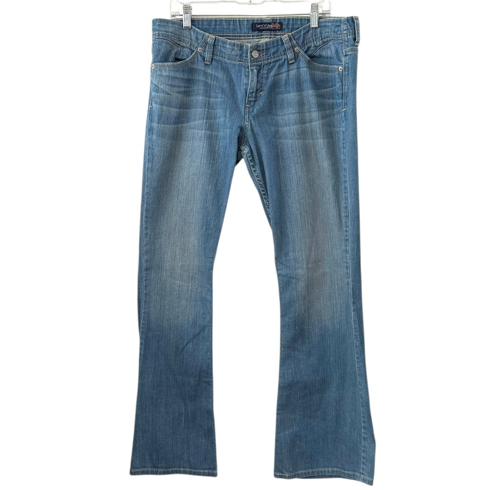 Levi’s Jeans 17 Juniors Blue Mid Rise Bootcut Stretch Denim Embroidered Pockets